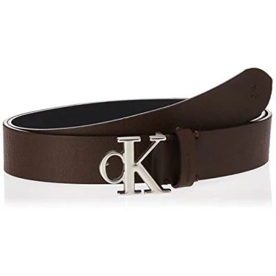 Image of Calvin Klein Men&#039;s Mono Hardware Round Belt 35 mm, Bitter Brown, 90