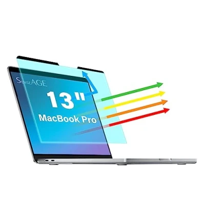 Image of SenseAGE Magnetic Anti Blue Light Screen Filter, Glare Protector, Blocking and Relieve Eyestrain, Compatible with MacBook Pro 13(2016 2021 M1 M2)/ Air 13(2018 2022 M1)