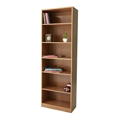 Image of Absolute Deal Tall Narrow Bookcase Storage Unit With Adjustable Shelving Furniture For Living Room Home Office, Beech, 60 x 29 180 cm