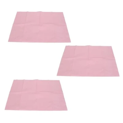 Image of ZJchao 125pcs Waterproof High Absorbent Nail Art Table Towels Mat, Soft and Comfortable, Foldable Portable with Disposable Desk Mat for Cleansing (Pink)