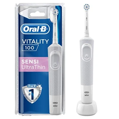Image of Oral B 610519 Vitality 100 Sensi Ultrathin Rechargeable Electric Toothbrush, 1 Count