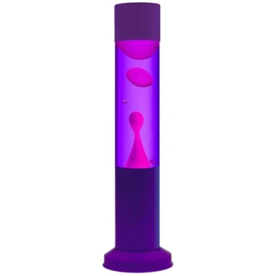 Image of Nova® Baby Lamp 13&quot; Mini Sensory Motion Purple/Pink Colour Calming Night Light for Nursery or Kids’ Room Compact Design with Aluminium Base and Cap