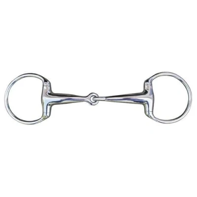 Image of HKM 9872 Eggbutt Snaffle Bit 18 mm Solid Stainless Steel, S