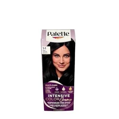 Image of Permanent hair dye Palette Intensive Color Cream C1 Black Blue