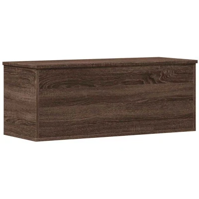 Image of vidaXL Storage Box Brown Oak 90x35x35 cm Engineered Wood