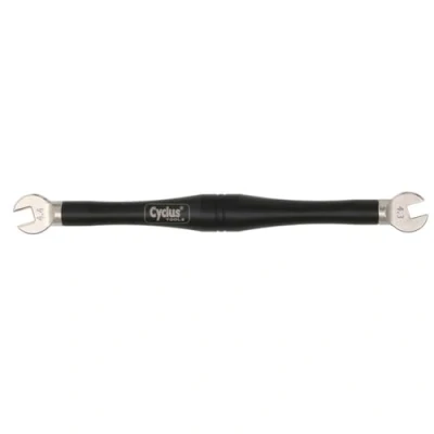 Image of Cyclus Tools Double Headed Bicycle Spoke Nipple Wrench, Black, 4.3/4.4mm