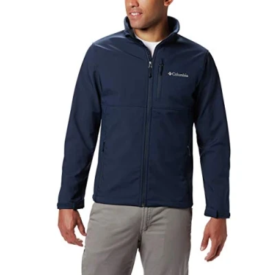 Image of Columbia Men&#039;s Ascender Softshell Front Zip Jacket Shell, Collegiate Navy, XXL