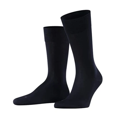 Image of 1 Pair Dark Navy Sensitive Malaga with Pressure Free Top Socks Men&#039;s 8.5 11 Mens Falke