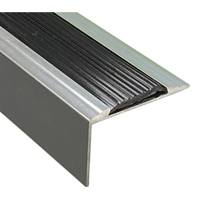 Image of Stair Edge Nosing Trim 900mm x 46mm 30mm Anti Slip Tread Nose Edging Screw Down by FloorPro® (Silver)