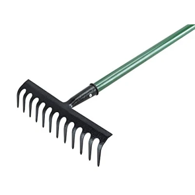 Image of Faithfull Tools FAIESSGRE Essentials Garden Rake, Blue, 29.5 x 132.5 8.5 cm