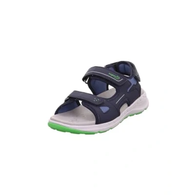 Image of Superfit Criss Cross Sandal, Blue/Green 8000, 0.5 UK