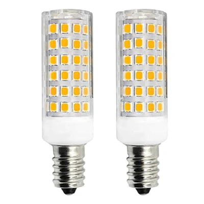 Image of TRIJZHOU 2 Pack E14 LED Light Bulbs 6W Equivalent to 60W 70W Halogen Warm White 3000k 220V 230V 690 Lumen Refrigerator 360 Beam Angle Energy Saving Base Bulb