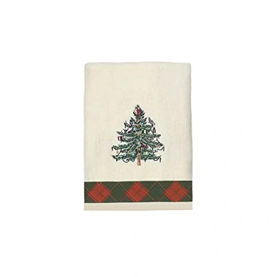 Image of Avanti Linens Spode Christmas Tree Collection, Cotton, Red Tartan, Hand Towel