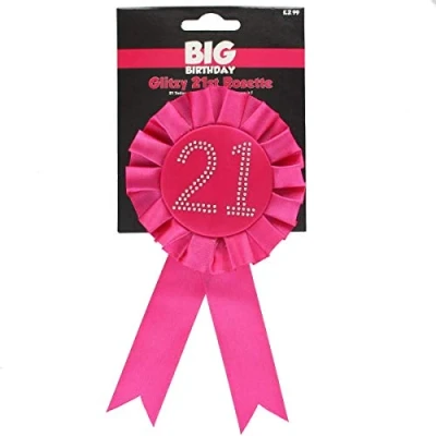 Image of Alandra Birthdays BADGE 21 HP BIRTH Rosette, Hot Pink