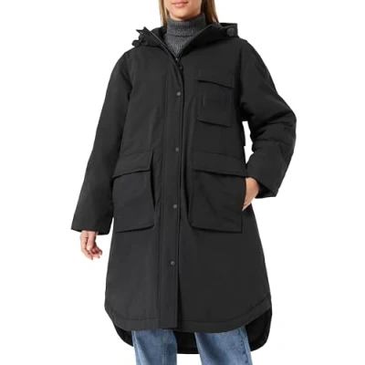 Image of REPLAY Adult W7809 Fine Poly Coat, Black 098, S