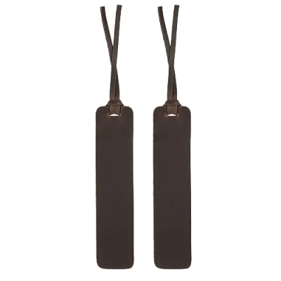 Image of Londo Genuine Leather Handmade Bookmark (Set of 2) (Chestnut, Knotted)