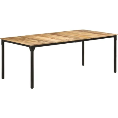 Image of vidaXL Dining Table 200x100x76 cm Rough Mango Wood