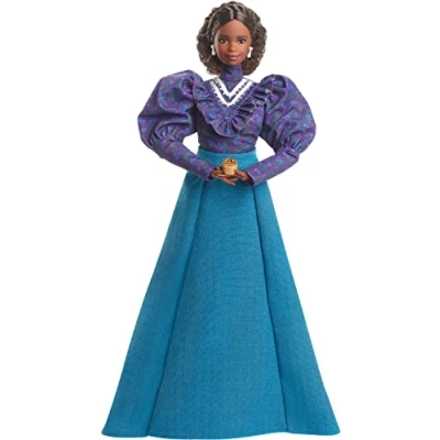 Image of Barbie Madam C.J. Walker Inspiring Women Doll with Accessories &amp; Stand, Gift for Collectors and Kids Ages 6 Years Old Up