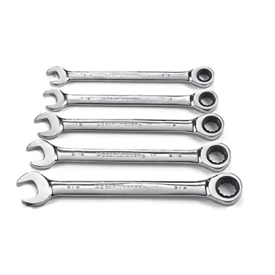 Image of GearWrench 5 Pc. 12 Pt. Ratcheting Combination Wrench Set, SAE 93005