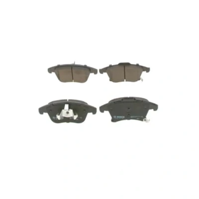 Image of 1860105, 2016609, 5601729, DG9C2001AE, DG9C2001BB Brake pad set BOSCH 0 986 424 445 Low Metallic with integrated wear warning contact FORD: Mondeo 5