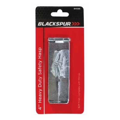 Image of Zinc 100mm Heavy Duty Steel Safety Hasp &amp; Staple By Blackspur
