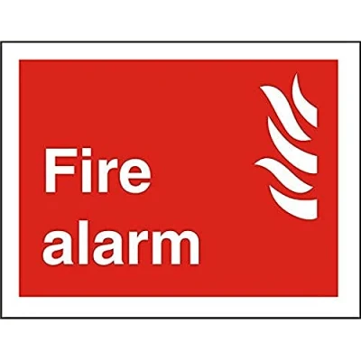 Image of Seco Fire Alarm &amp; Sign, 200mm x 150mm Self Adhesive Vinyl