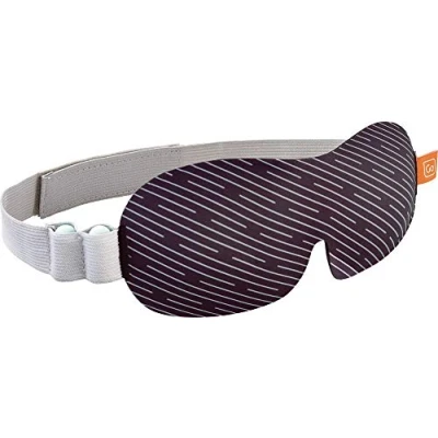 Image of Go Travel Shaped Eye Mask, Licorice Black with earplugs One Size, (Ref 731)