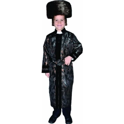 Image of Dress Up America Kid’s Black Rabbi Coat Beautiful Set for Role Play