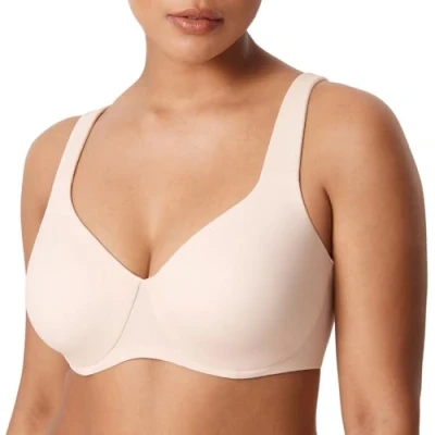 Image of AISILIN Women&#039;s Minimiser Bra Underwire Non Padded Plus Size Full Coverage T Shirt Rose White 36E