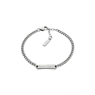 Image of Emporio Armani Men&#039;s Silver Tone Stainless Steel Bracelet, EGS3189040