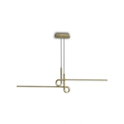 Image of Cinto Semi Flush Ceiling Light Pendant 24W LED, 3000K, 1950lm, Antique Brass