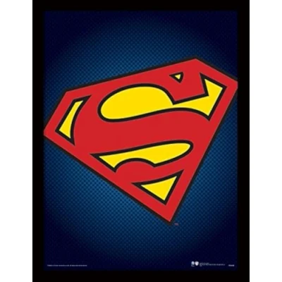 Image of DC Comics &quot;Superman Symbol&quot; Framed Print, 30 x 40 cm