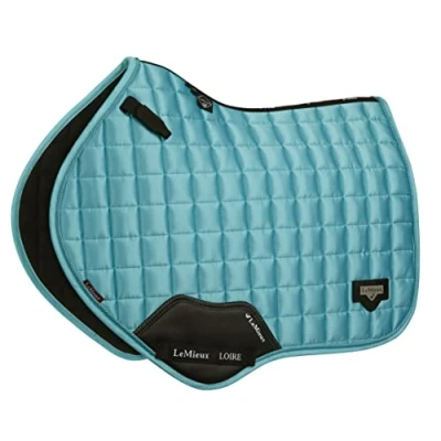 Image of LeMieux Close Contact Loire Classic Square Saddle Pad Pads for Horses Equestrian Riding Equipment and Accessories (Azure Large)
