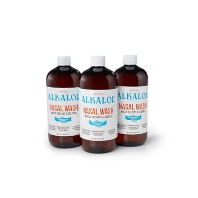 Image of 3 Count 16 fl oz by Alkalol Solution Original Nasal Wash