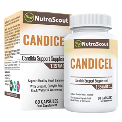 Image of Candicel Women’s Balance Complex 3 in 1 Extra Strength Intestinal Flora Support Caprylic Acid, Oregano Oil, Digestive Enzymes &amp; Probiotics Health 60 Capsules