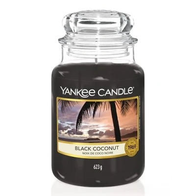 Image of Yankee Candle Scented Candle, Black Coconut Large Jar Long Burning Candles: up to 150 Hours, Perfect Gifts for Women