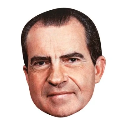 Image of FoxyPrinting President Nixon Celebrity Cardboard Party Face Mask Fancy Dress