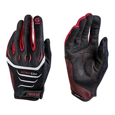 Image of SparcoGaming Hypergrip breathable gaming glove, Black/Red, size 12