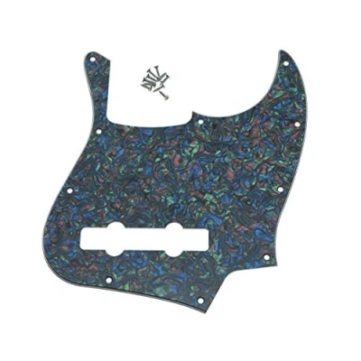 Image of KAISH 5 String J Bass Style Pick Guard Pickguard Scratch Plate for USA/Mexican Abalone Pearl