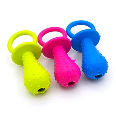 Image of VONGLYHOO Dog Pacifier Chew Toy,Pet Teeth Cleaning Toy Puppy Molar Chewing Random Color