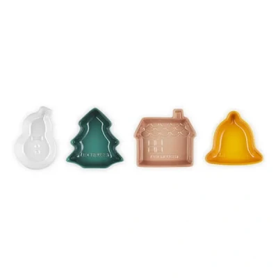 Image of Le creuset Christmas Bowls Set of 4 in Earthenware
