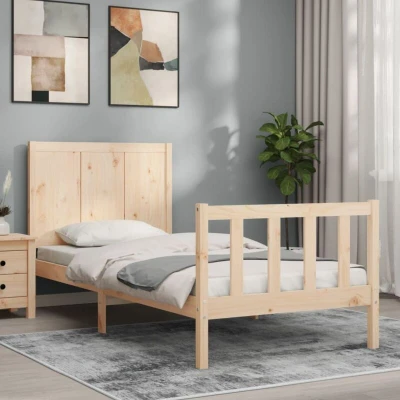 Image of vidaXL Bed Frame without Mattress 100x200 cm Solid Wood Pine
