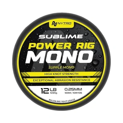 Image of Nytro Sublime Power rig Mono Nylon Whitefish material 100m 0,21mm 3,5kg Coarse