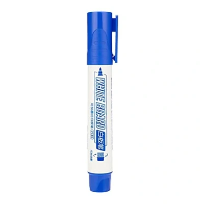 Image of Whiteboard Pens Markers Pens, Fine Tip White Board Colour Erasable, Dry Wipe Blue