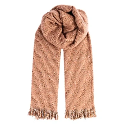 Image of Heritage Traditions Boucle Tweed Soft Touch Blanket Scarf (Blush)
