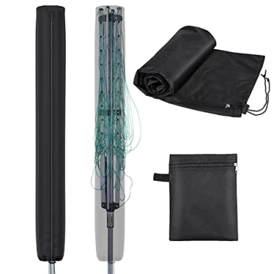 Image of Mrrihand Rotary Washing line Protective Cover, Black, 200cm