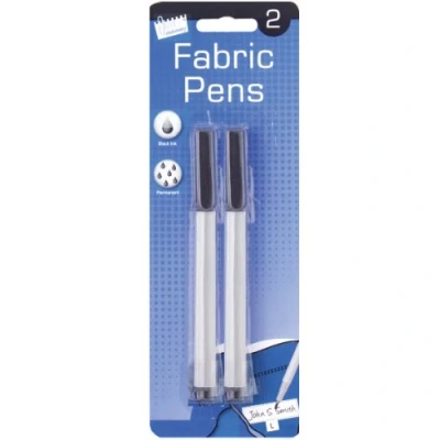 Image of Just stationery Permanent Fabric Marker Pen (Pack of 2),black