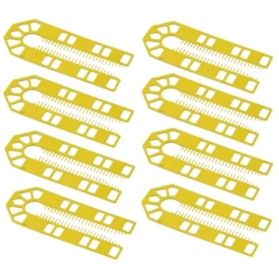 Image of TERF® 100mm X 43mm 1mm Thick U Shims Packers Spacers Plastic Packing Horseshoe Window Glazing Door Kitchen Cabinet Tiles Installations with Pack of 25