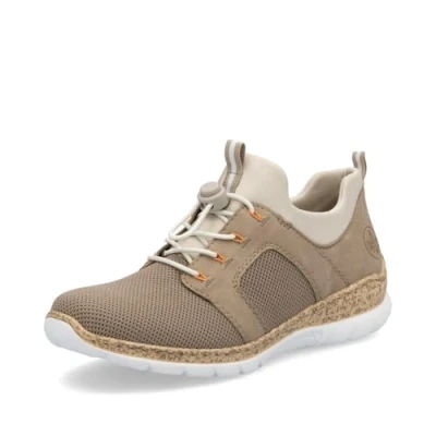 Image of Rieker N4290 Women&#039;s Low Top Trainers, Brown 20, 5 UK