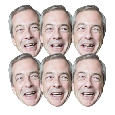 Image of SMP456 Nigel Farage Six Pack Masks Perfect Talking Point